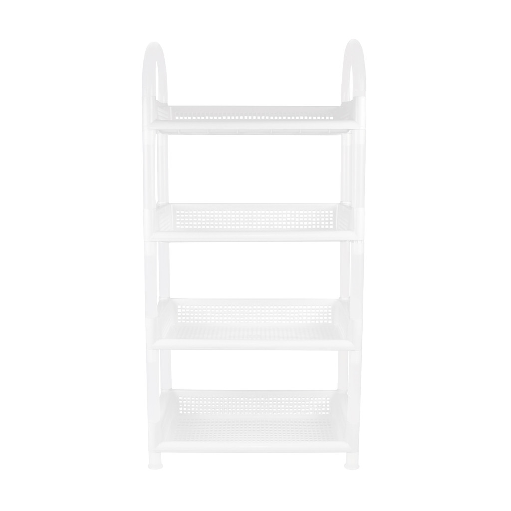 ชั้นวางของพลาสติกอเนกประสงค์ 4 ชั้น KASSA HOME รุ่น JCP-5974 ขนาด 46 x 25 x 92 ซม. สีขาว