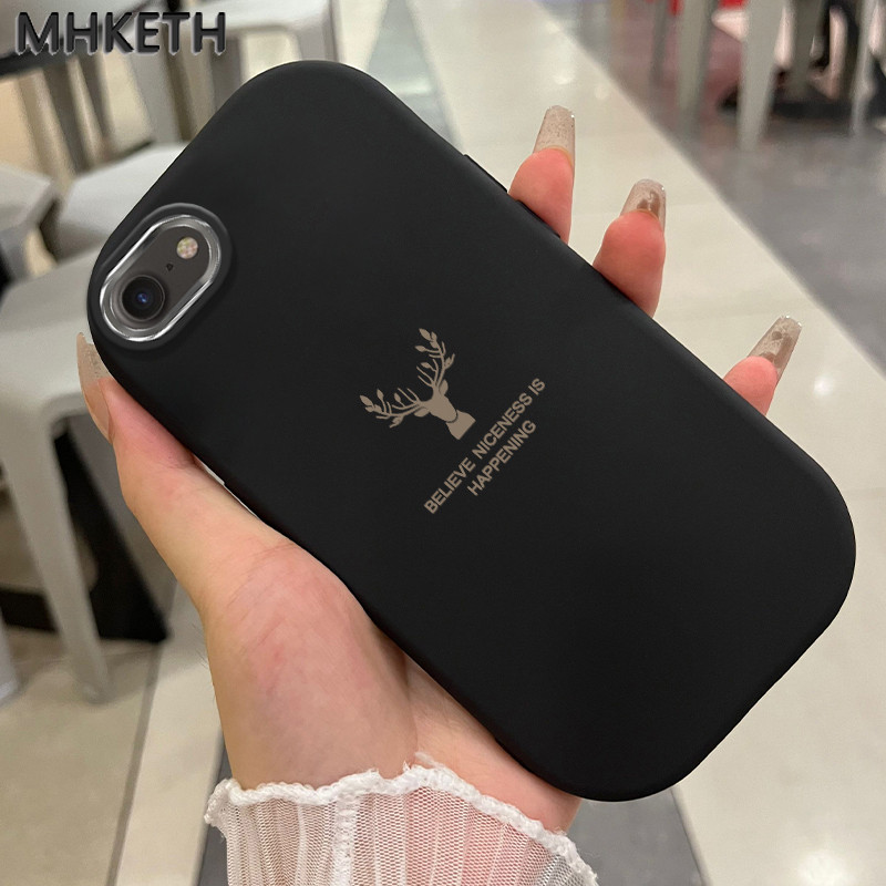 MHKETH เคสสำหรับ iPhone 6 Plus 6s Plus 7 Plus 8 Plus X Xs Max Xr 11 Pro Max เคสการออกแบบหัวกวางขั้นสูงเคสโทรศัพท์ง่าย