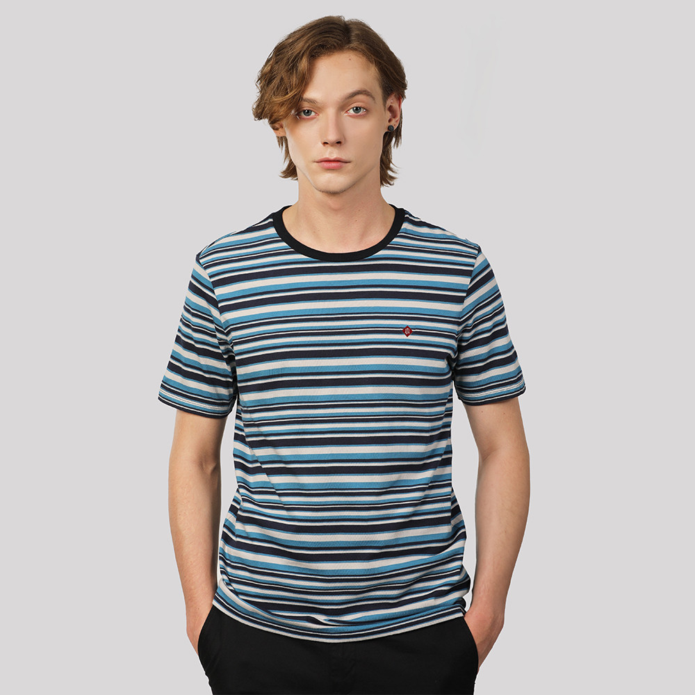 John Henry เสื้อยืดผู้ชาย ทรงเข้ารูป รุ่น JH F225MTSSM07 - สีกรมท่า