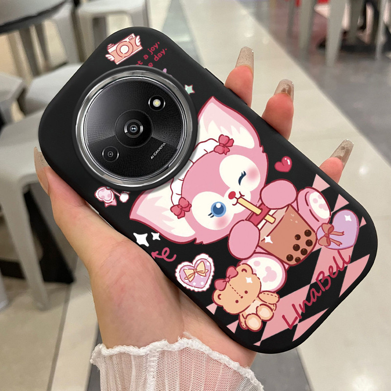 เคสสำหรับ Xiaomi Redmi A3 A3X POCO C61 เคสโทรศัพท์จิ้งจอกกระต่ายกันกระแทกกลมและอ้วน