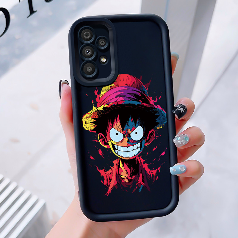 เคสสำหรับ Samsung Galaxy A33 5G A34 5G A53 5G A54 5G A23 A32 เคสโทรศัพท์ตัวเอกอนิเมะสามสีซิลิโคนกันกระแทก