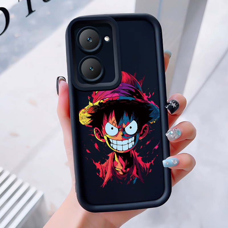 เคสสำหรับ VIVO Y03 Y03T Y18 Y18i Y18e Y18t Y18s Y28e 5G เคสโทรศัพท์ตัวเอกอนิเมะสามสีซิลิโคนกันกระแทก