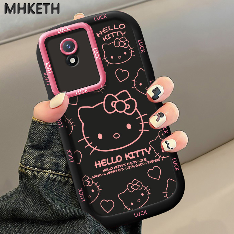 MHKETH เคสสำหรับ VIVO Y02 Y02A Y02T Y11 2023 เคสมือถือลายแมวน่ารักและเป็นที่นิยม