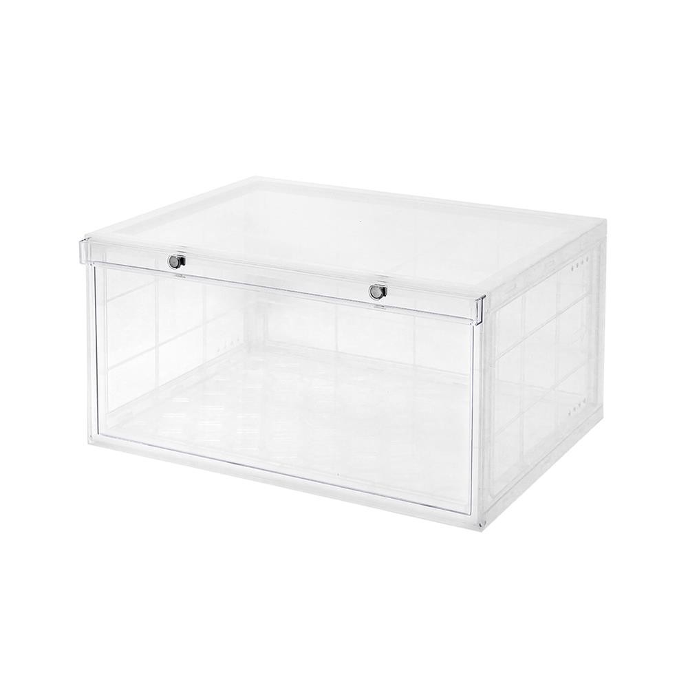 HomePro กล่องรองเท้าเปิดข้าง  D.I.Y MAGNETIC LOCK 37x28x18.3 ซม. สีใส แบรนด์ STACKO