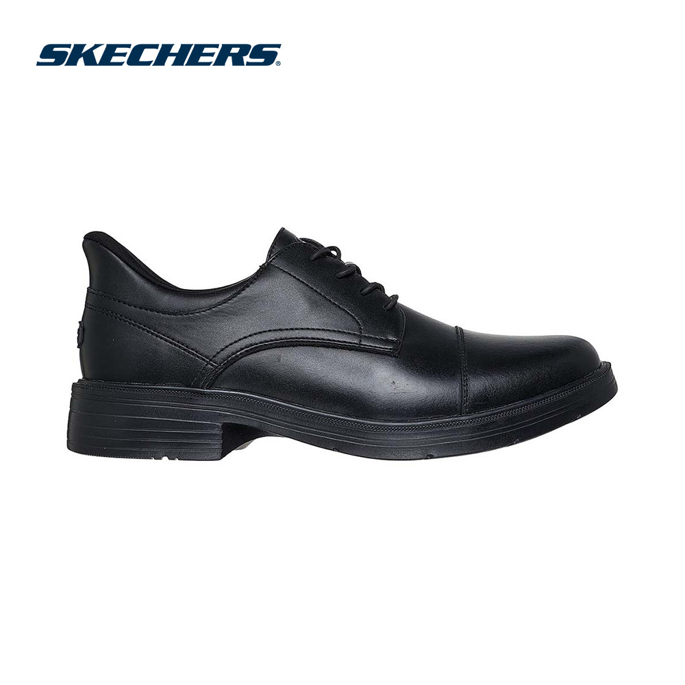 Skechers สเก็ตเชอร์ส รองเท้าผู้ชาย Men Slip-ins USA Caswell Caplin Shoes - 205486-BBK Memory Foam (latest)