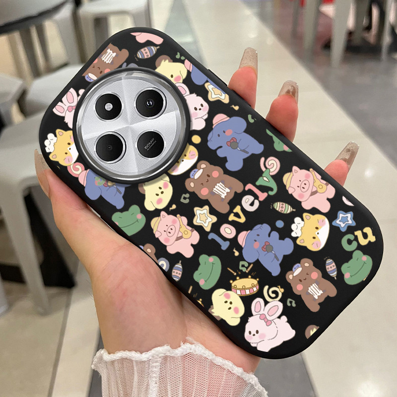 เคสสำหรับ Xiaomi Redmi 14C 4G 14C 5G A4 5G 14R 5G POCO C75 5G POCO M7 5G เคสโทรศัพท์สัตว์น่ารักกันกระแทกกลมและอ้วน