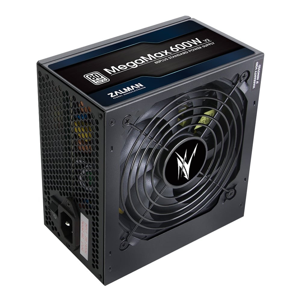 POWER SUPPLY (อุปกรณ์จ่ายไฟ) ZALMAN MEGAMAX 600W V2 - 600W 80 PLUS BLACK ATX (ZM600-TXIIV2)