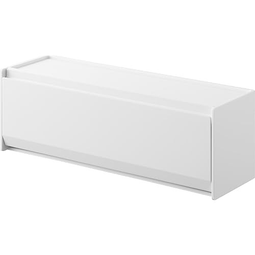 Yamazaki Magnetic Cutlery Case White Body: W26 X D8 H9Cm Tower เปิด/ปิดง่าย วางซ้อนกันได้ 8462