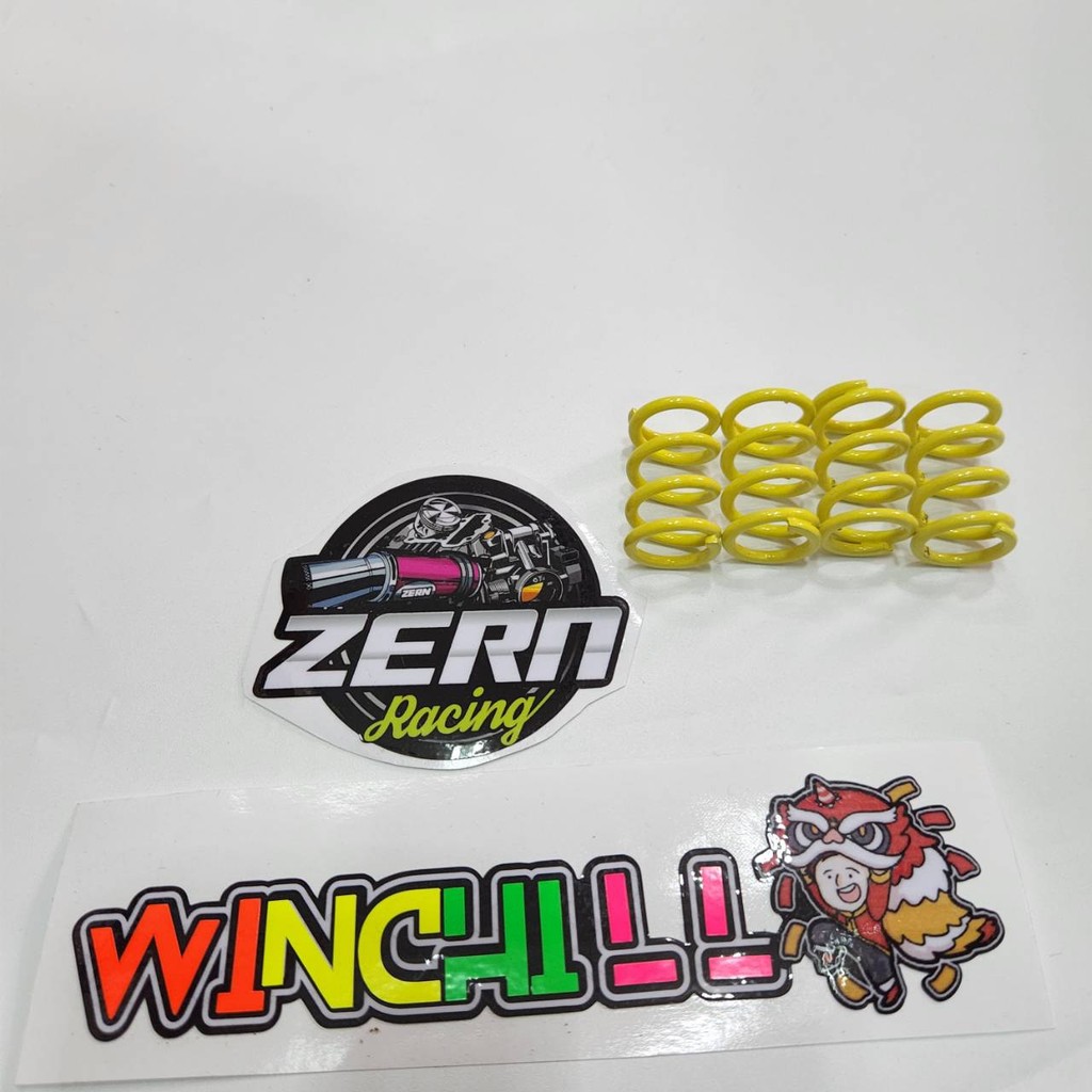 สปริงครัชแต่ง 4 ตัว WAVE100 , NOVA , TENA แถมสติ๊กเกอร์ช่างเซินSAJA