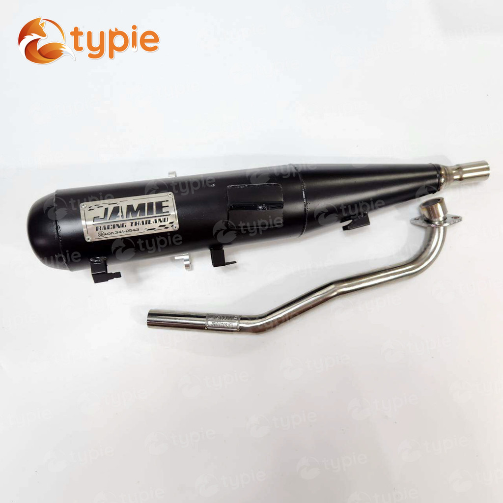 JAMIE จะมัย ป้ายสแตนเลส แท้100% ท่อทรงเดิม ผ่าหมก WAVE110i ท่อผ่าเวฟ110i ปี 2021-2024 LED QTP