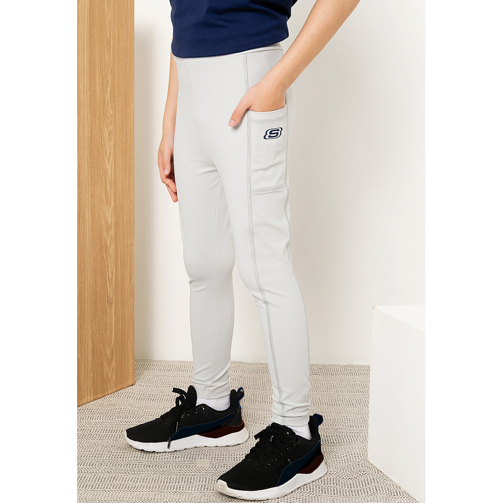 Skechers สเก็ตเชอร์ส กางเกงเลกกิ้งเด็ก Kids Basketball Culture Leggings - SL325K266-00KW