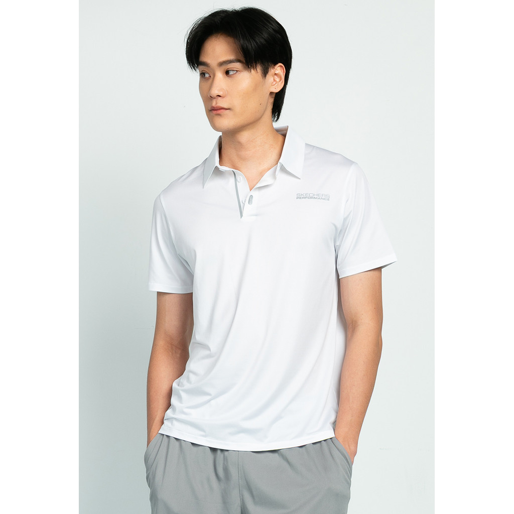 Skechers สเก็ตเชอร์ส เสื้อโปโลผู้ชาย Men Walking Performance Polo Tee - SP325M280-0019