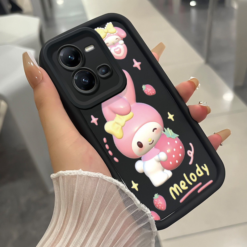 เคสสำหรับ VIVO V25 5G V25e X80 Lite 5G เคสโทรศัพท์กระต่ายซิลิโคนกันกระแทก