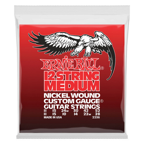 ERNIE BALL ERNIE BALL 2236 สายกีตาร์ไฟฟ้า 12 สาย 11-52 NICKEL WOUND 12-STRING MEDIUM