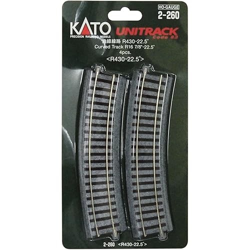 Kato Ho Gauge รางโค้ง R430-22.5 4 ตัว 2-260 อุปกรณ์รางรถไฟโมเดล
