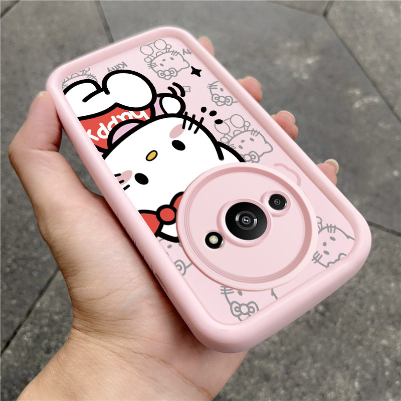 เคสสำหรับ Xiaomi Redmi A3 A3X POCO C61 เคสโทรศัพท์แมวสุนัขสามสีซิลิโคนกันกระแทก