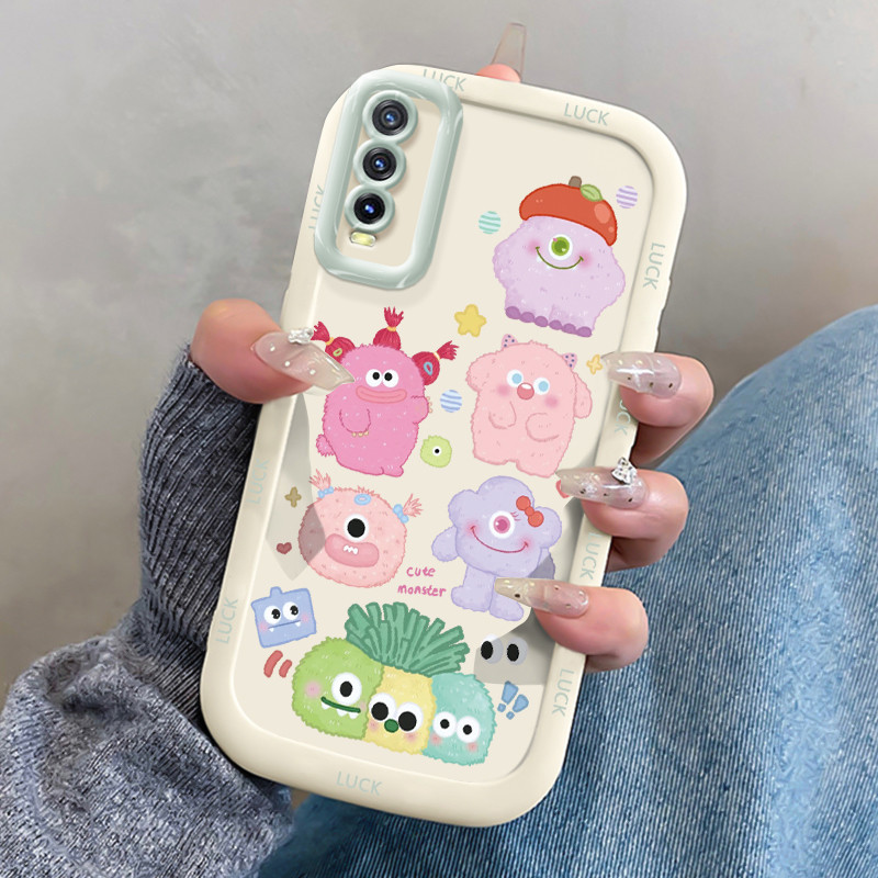 เคสสำหรับ VIVO Y20 Y20i Y20s Y20A Y20G Y12A Y12S Y11s เคสโทรศัพท์สัตว์ประหลาดน่ารักกันกระแทก