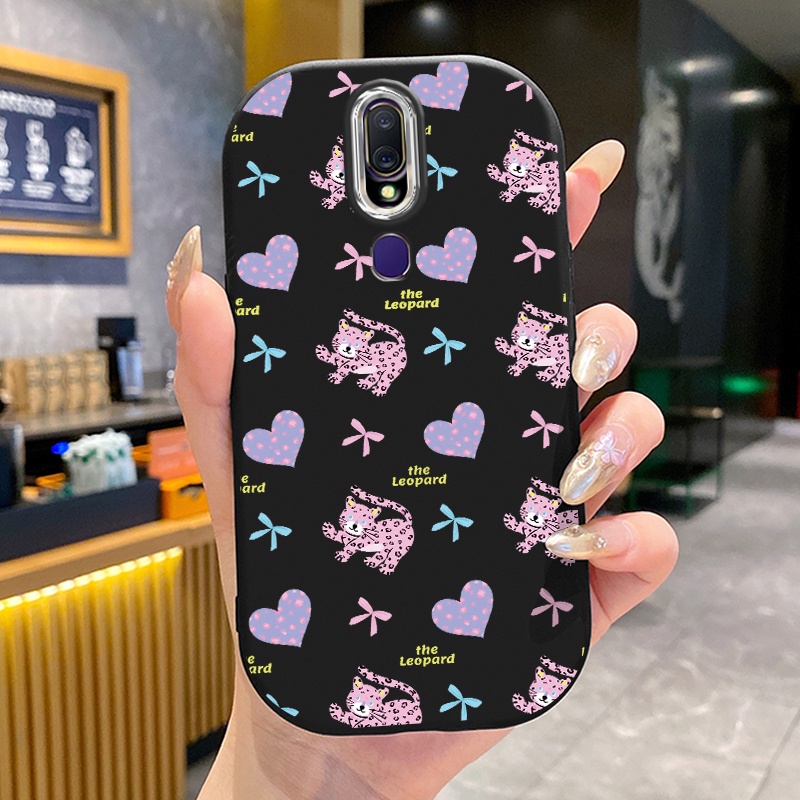 เคสสำหรับ OPPO F11 Pro F9 Pro A7X A9 2019 A9X Realme 2 Pro U1 เคสป้องกันโทรศัพท์ตกซิลิโคนรูปแมวดอกไม้เล็ก