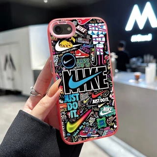 เคสสำหรับ iPhone 6 Plus 6s Plus 7 Plus 8 Plus SE 2020 X Xr Xs Max เคสโทรศัพท์แบรนด์อินเทรนด์โปร่งใส