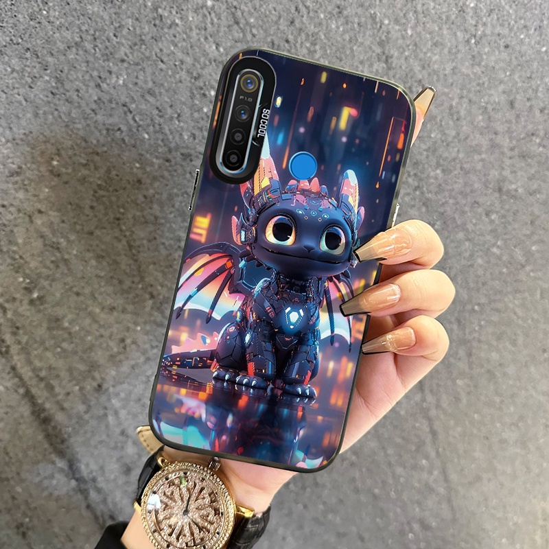 เคสสำหรับ Realme 5 5i 5s 6i C3 C3i เคสโทรศัพท์มีลายมังกรกล
