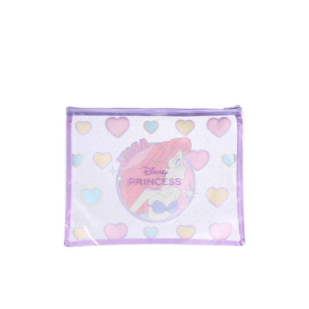 Mini Mono ชุดกระเป๋าดินสอ 3 ชิ้น ลาย Disney Princess สีม่วง