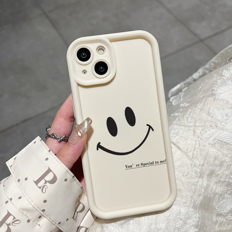 เคสสำหรับ Infinix Hot 11 Play Hot 10 Play Hot 9 Play เคสโทรศัพท์กันกระแทกซิลิโคนรูปหน้ายิ้มแบบเรียบง่าย - รูปที่ 6