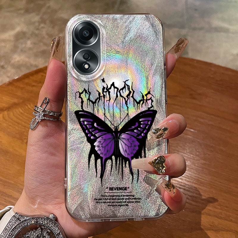 เคสสำหรับ OPPO A58 4G A58 5G A58X 5G A78 5G A1X A2X 5G เคสโทรศัพท์ผีเสื้อ