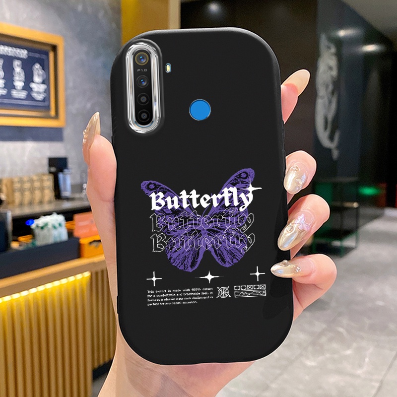 เคสสำหรับ Realme 5 5i 5s 6i C3 C3i 8 5G 8S 5G Q3 Q3i V13 5G Narzo 30 5G เคสโทรศัพท์ผีเสื้อกันกระแทก