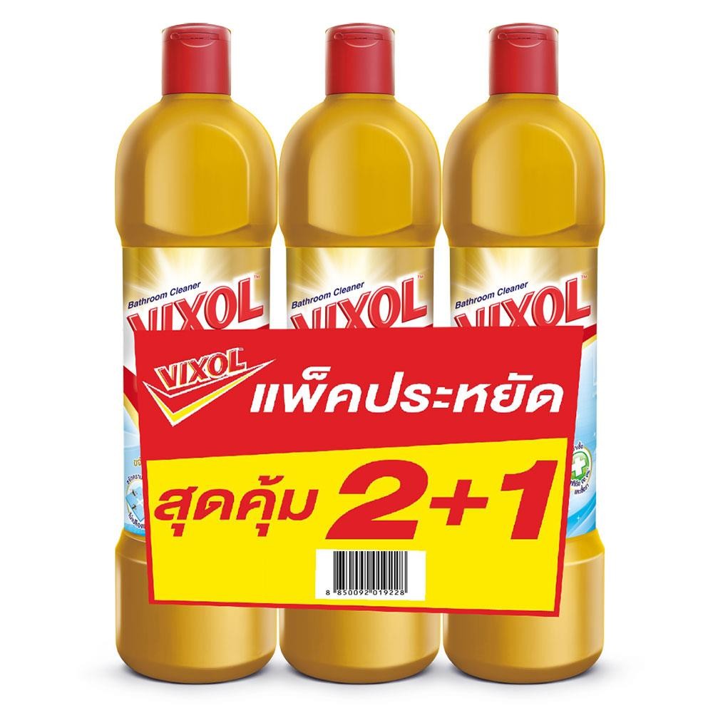 VIXOL น้ำยาทำความสะอาดห้องน้ำ  900ml แพ็ค3 ทอง