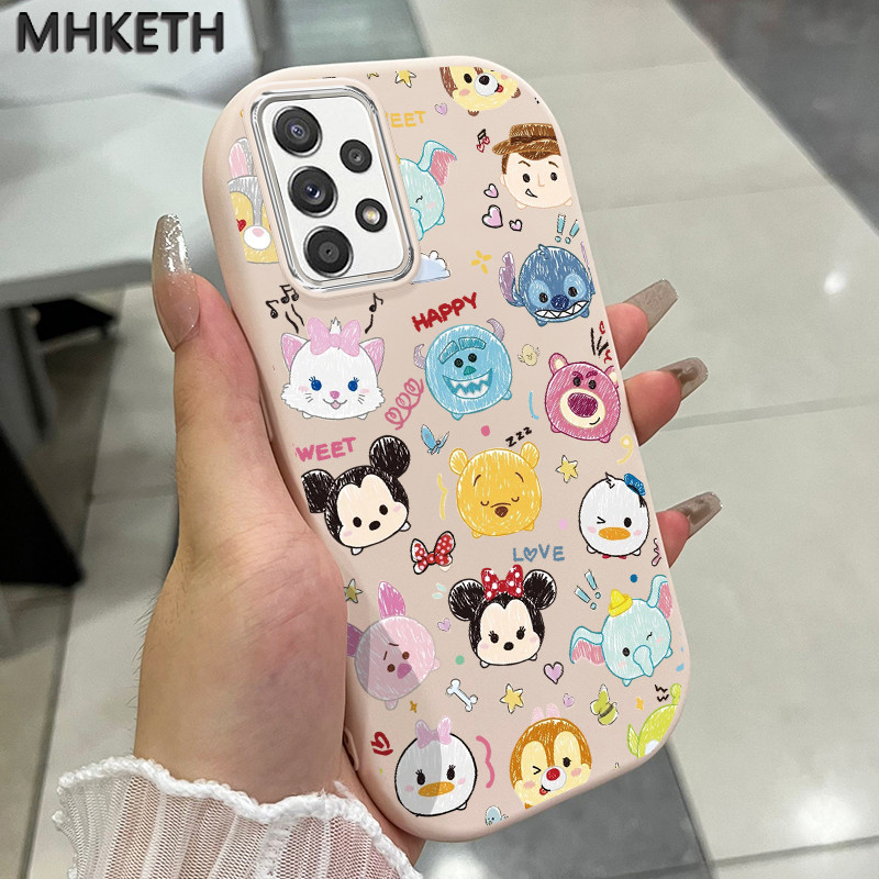 MHKETH เคสสำหรับ Samsung A52 A52s A51 A50 A50s A30s A35 A54 5G A32 A31 A71 M32 M40s เคสโทรศัพท์ลายการ์ตูนดิสนีย์