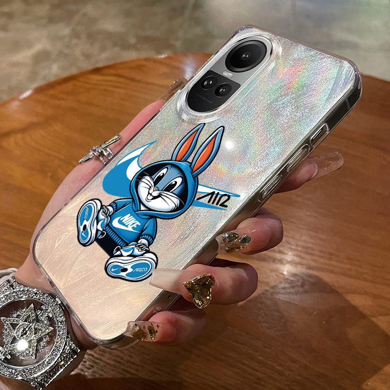 เคสสำหรับ OPPO Reno 10 5G Reno 10 PRo 5G Reno 8T Reno 6 เคสโทรศัพท์กระต่ายเคสโทรศัพท์แนวโน้มกันกระแทก