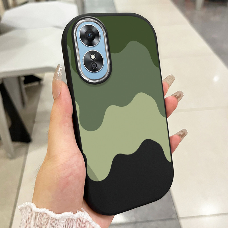 เคสสำหรับ OPPO A17 A17K เคสโทรศัพท์สีเรียบง่าย