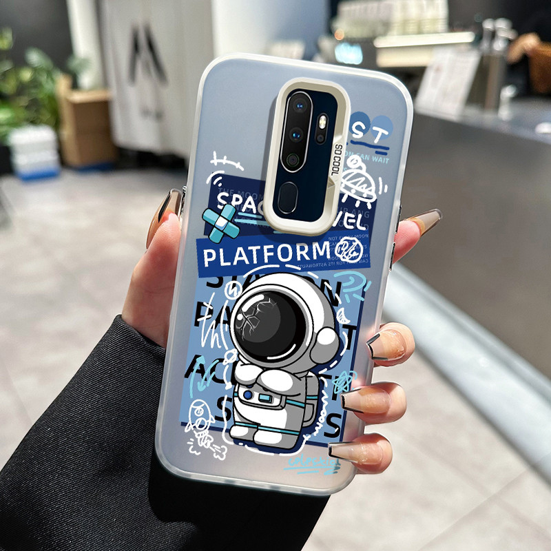 เคสสำหรับ OPPO A5 2020 A9 2020 A11 เคสโทรศัพท์ใสนักบินอวกาศเคสแข็งป้องกัน