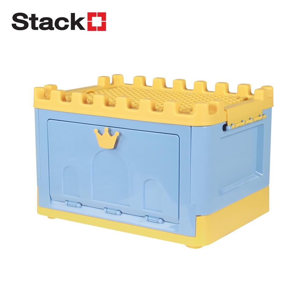 STACKO กล่องเก็บของ มีล้อ ฝาล็อค S105 A 100 ลิตร 50x70x42 ซม. สีฟ้า จัดส่งโดย HomePro
