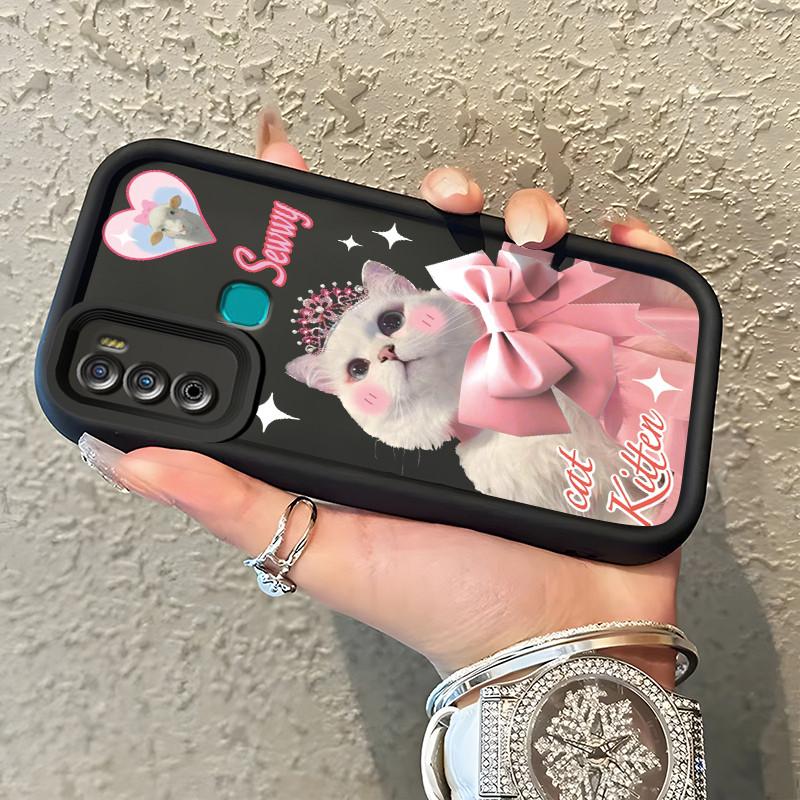 เคสสำหรับ Infinix Hot 11 Play Hot 10 Play Hot 9 Play เคสโทรศัพท์ซิลิโคนกันกระแทกลายแมวน่ารัก