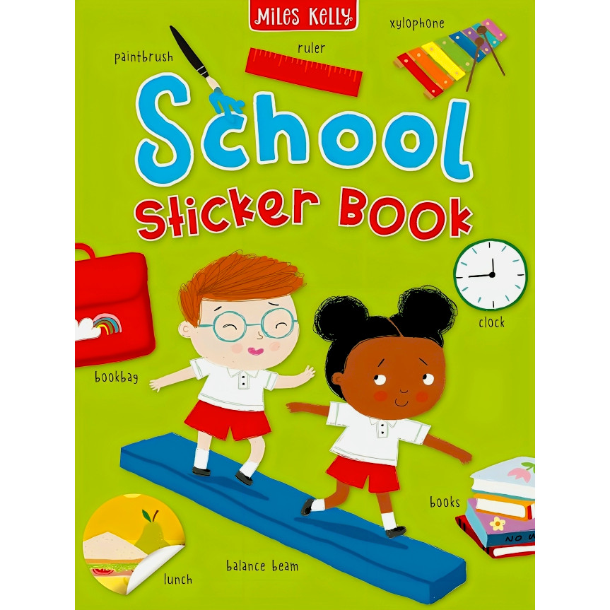 BBW หนังสือเด็ก School Sticker Book ISBN: 9781789899665