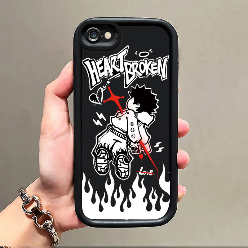 เคสสำหรับ iPhone 6 Plus 6s Plus 7 Plus 8 Plus SE 2020 X Xr Xs Max เคสโทรศัพท์หัวใจแตกสลายกันกระแทก
