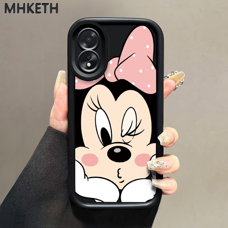 MHKETH เคสสำหรับ OPPO A18 A38 A2x A31 2020 A8 เคสโทรศัพท์มีลายการ์ตูนมินนี่คลาสสิก