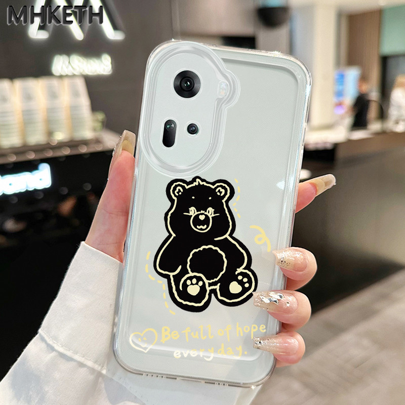 เคสสำหรับ OPPO Reno 10 5G Reno 10 Pro 5G Reno 11 5G Reno 8T ตุ๊กตาน่ารักเคสโทรศัพท์โปร่งใส