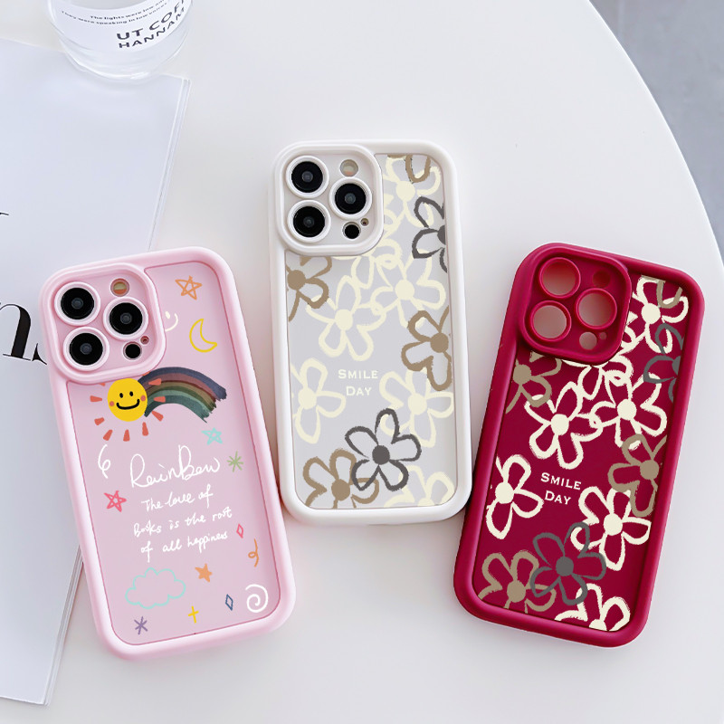เคสสำหรับ Samsung Galaxy A03s A02s M02s F02s เคสโทรศัพท์รุ้งดอกไม้สามสีซิลิโคนกันกระแทก - รูปที่ 3