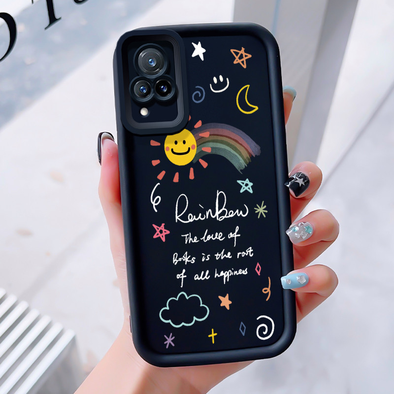 เคสสำหรับ VIVO V21 5G V21s 5G V21 4G V21E 4G Y73 เคสโทรศัพท์สร้างสรรค์เปลือกแก้วกันกระแทก