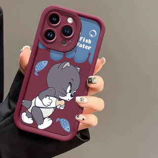 เคสสำหรับ OPPO A74 5G A54 5G เคสโทรศัพท์แมวหนูสามสีซิลิโคนกันกระแทก