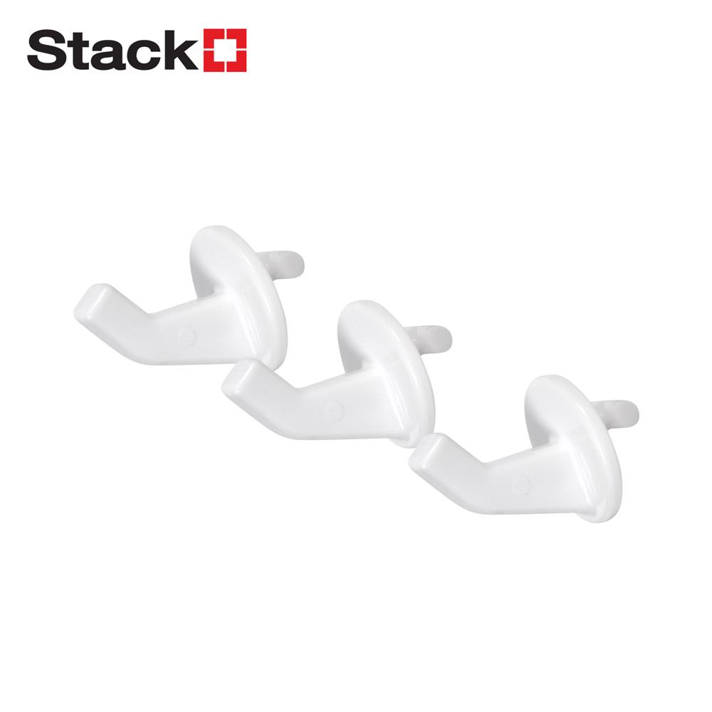 STACKO ขอแขวนคู่แบบตรง 3x10.5x3 ซม. สีขาว แพ็ก 2 ชิ้น จัดส่งโดย HomePro