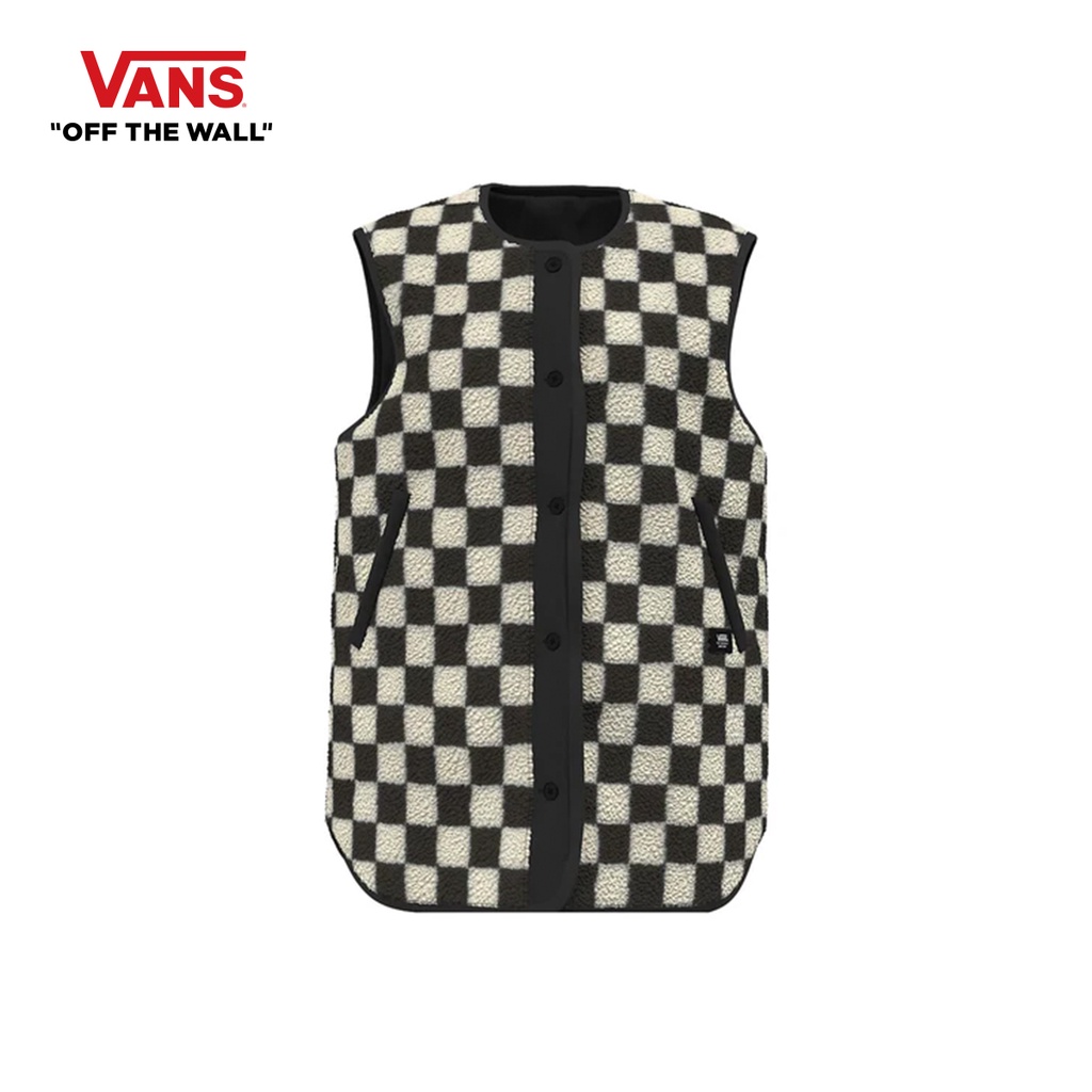 VANS MASON REVERSIBLE VEST - BLACKเสื้อกั๊กสวมใส่ได้ 2 ด้าน เสื้อกั๊กกันหนาวแวนส