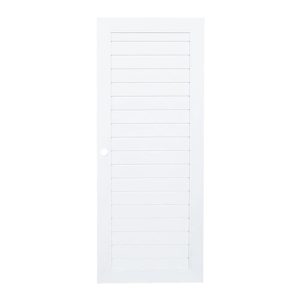 ECO-DOOR ประตูภายนอก UPVC เจาะลูกบิด TLW 80x200 ซม. สีขาว จัดส่งโดย HomePro