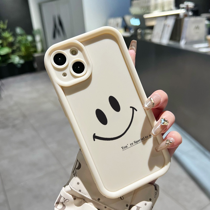 เคสสำหรับ Infinix Hot 11 Play Hot 10 Play Hot 9 Play เคสโทรศัพท์กันกระแทกซิลิโคนรูปหน้ายิ้มแบบเรียบง่าย - รูปที่ 2