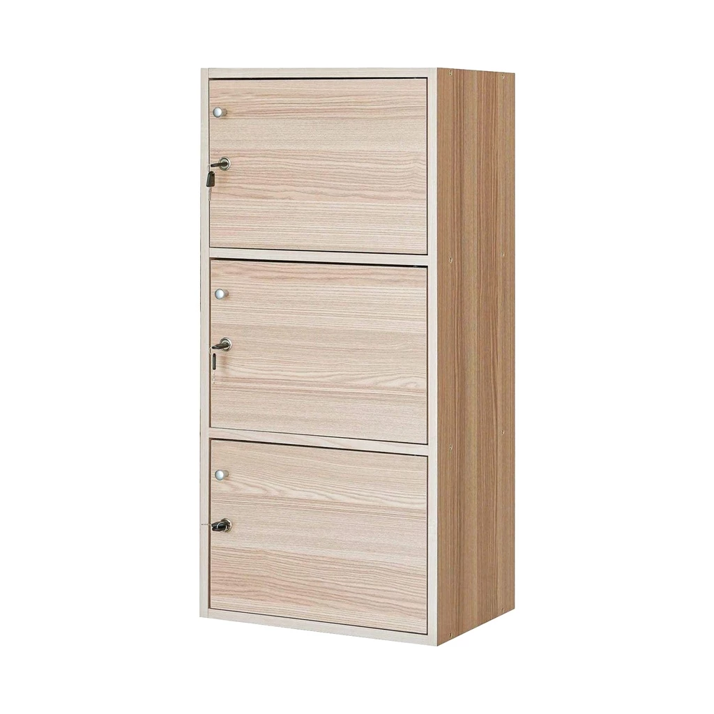 ตู้ล็อกเกอร์ 3 ชั้น KASSA รุ่น 3DK ขนาด 42 x 29 x 87 ซม. สีไวท์เมเปิล