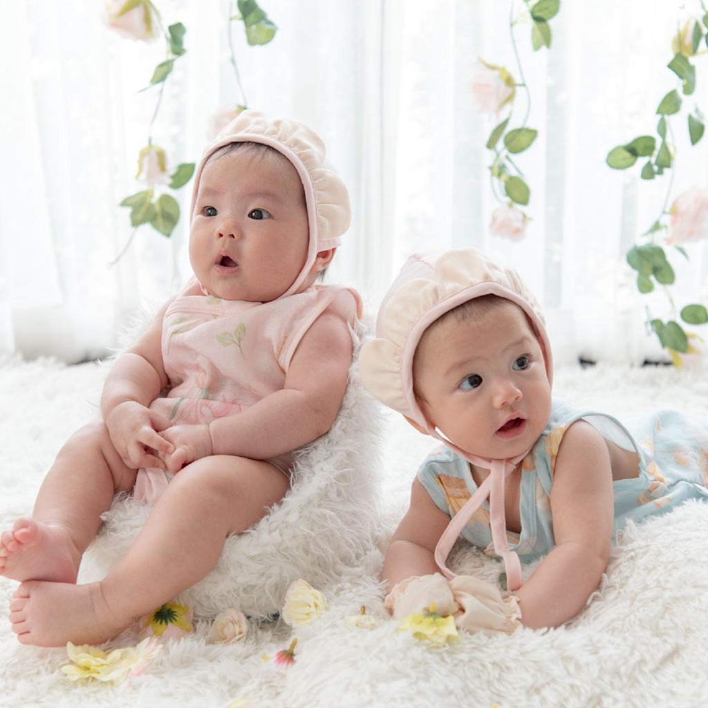 Granny Ben Tencel™ Snap and Sleep Bodysuit Floral Daydream ชุดเด็กอ่อนแขนกุดใยเทนเซล