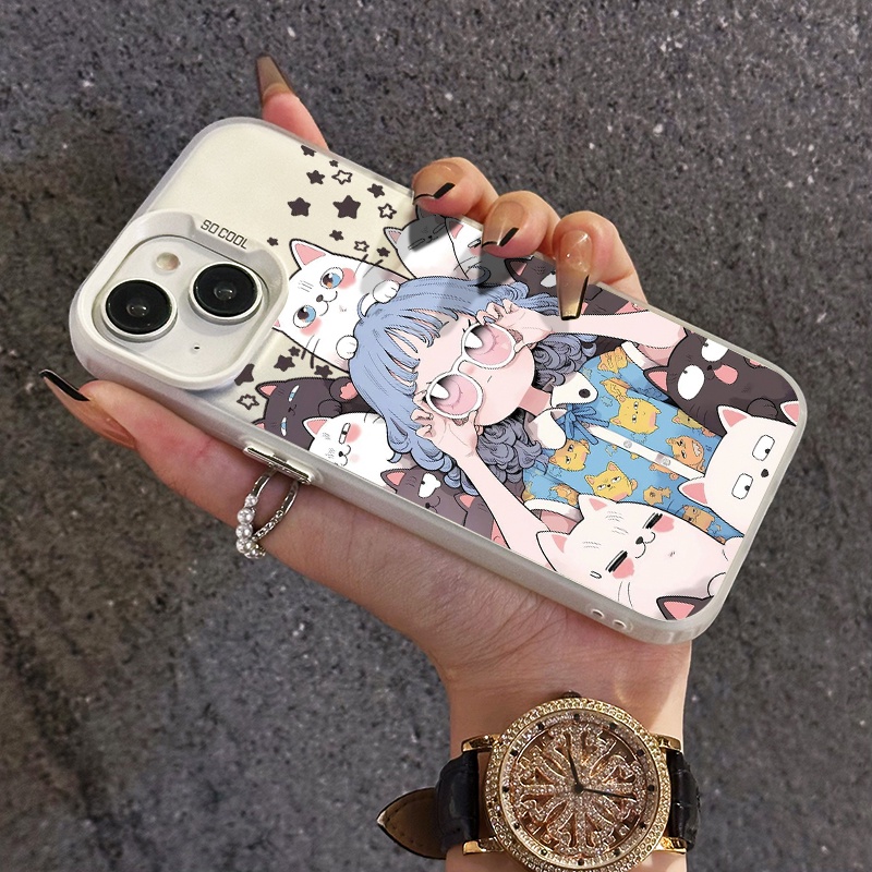 เคสสำหรับ VIVO Y50 Y30 Y30i Y51 2020 Y51A 2021 Y31 2021 Y53s Y33 เคสโทรศัพท์สำหรับหญิงสาวน่ารักไอศกรีมแฟนตาซี - รูปที่ 5