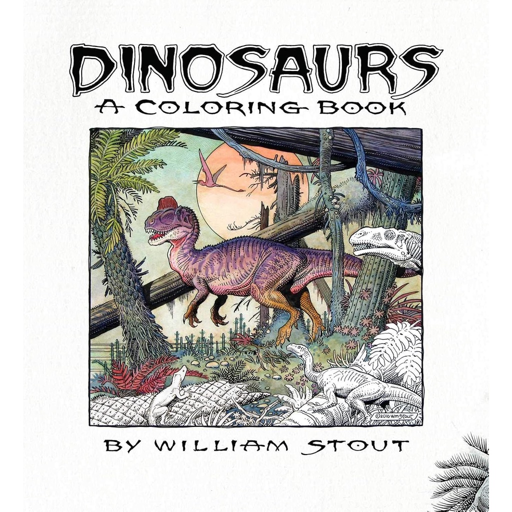 BBW หนังสือ Dinosaurs: A Coloring Book By William Stout ISBN: 9781608878642